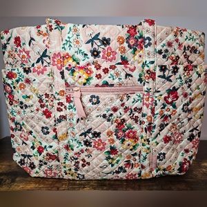 NWT Vera Bradley Vera Commuter Tote Pink Prairie Paisley